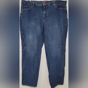 Gloria Vanderbilt Amanda Dark Blue Straight Leg Jeans 22W